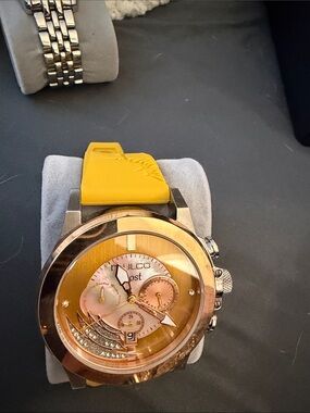 Mulco Yellow Silicone Strap Chronograph Watch